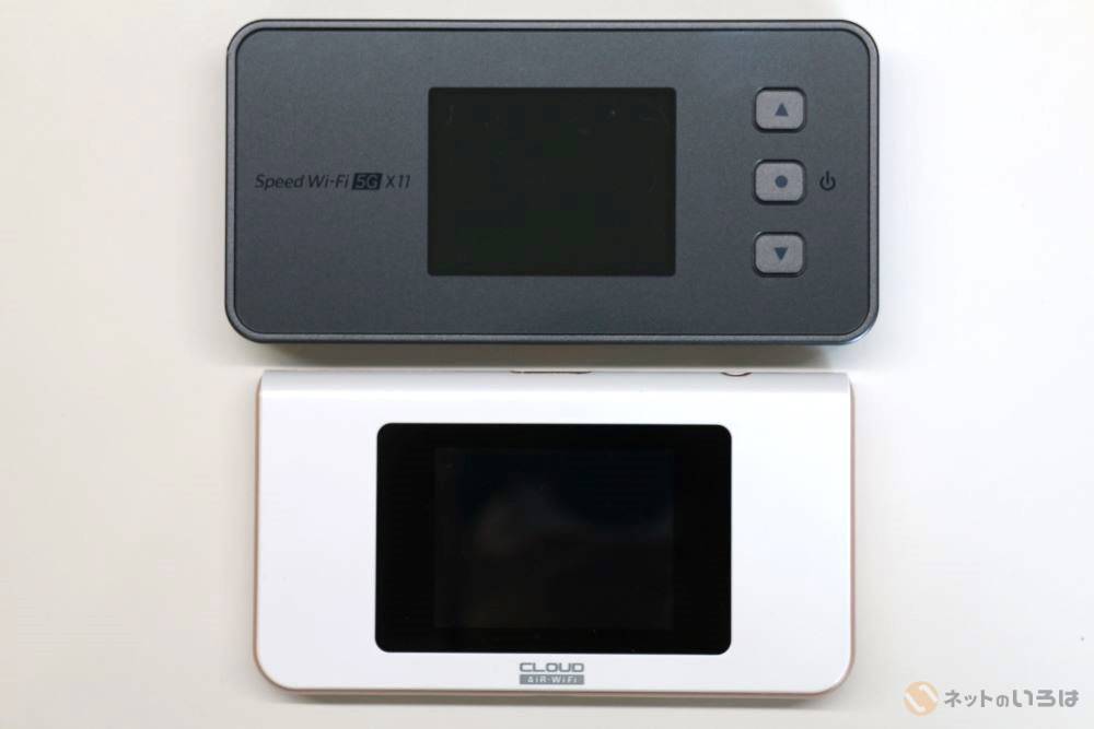 AiR-WiFi端末とWiMAX端末の大きさを比較