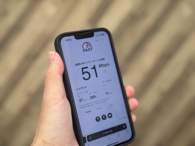 WiMAXの速度検証結果（実測値）