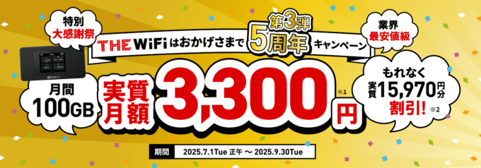 the wifiのキャンペーン