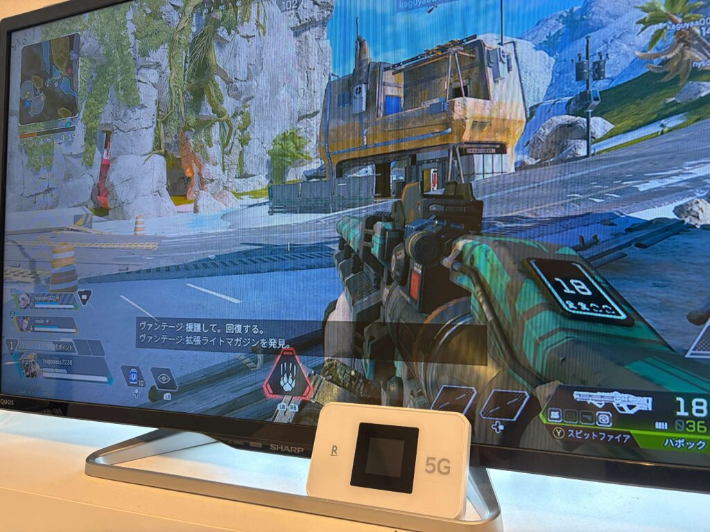 APEXゲームプレイ検証（Rakuten wifi pocket 5G ）
