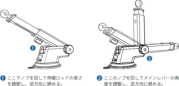 各ノブを回すことで調整できます